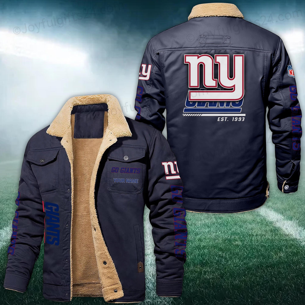 New York Giants FLEECE BOMBER JACKET Custom name 10043895N