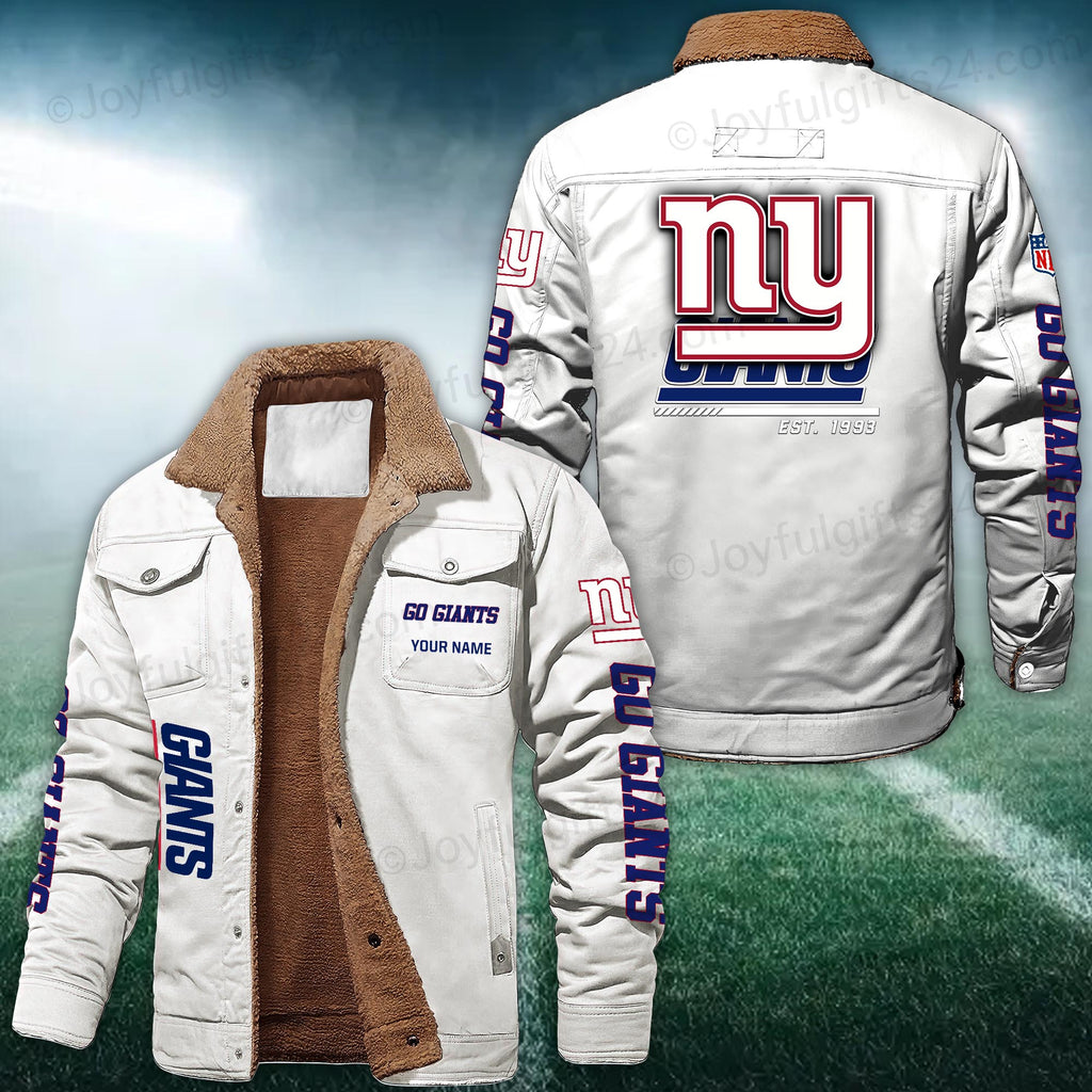New York Giants FLEECE BOMBER JACKET Custom name 10043895N