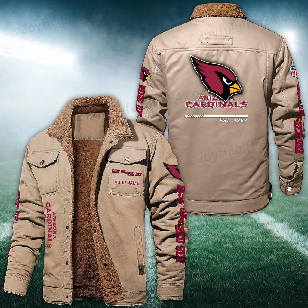 Arizona Cardinals FLEECE BOMBER JACKET Custom name 10043895N