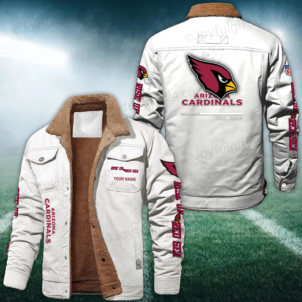 Arizona Cardinals FLEECE BOMBER JACKET Custom name 10043895N