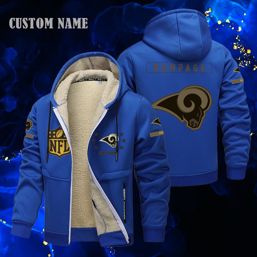 Los Angeles Rams NFL-Lamb Fleece Thick Coat- Custom name 10154094N