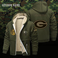 Green Bay Packers NFL-Lamb Fleece Thick Coat- Custom name 10154094N