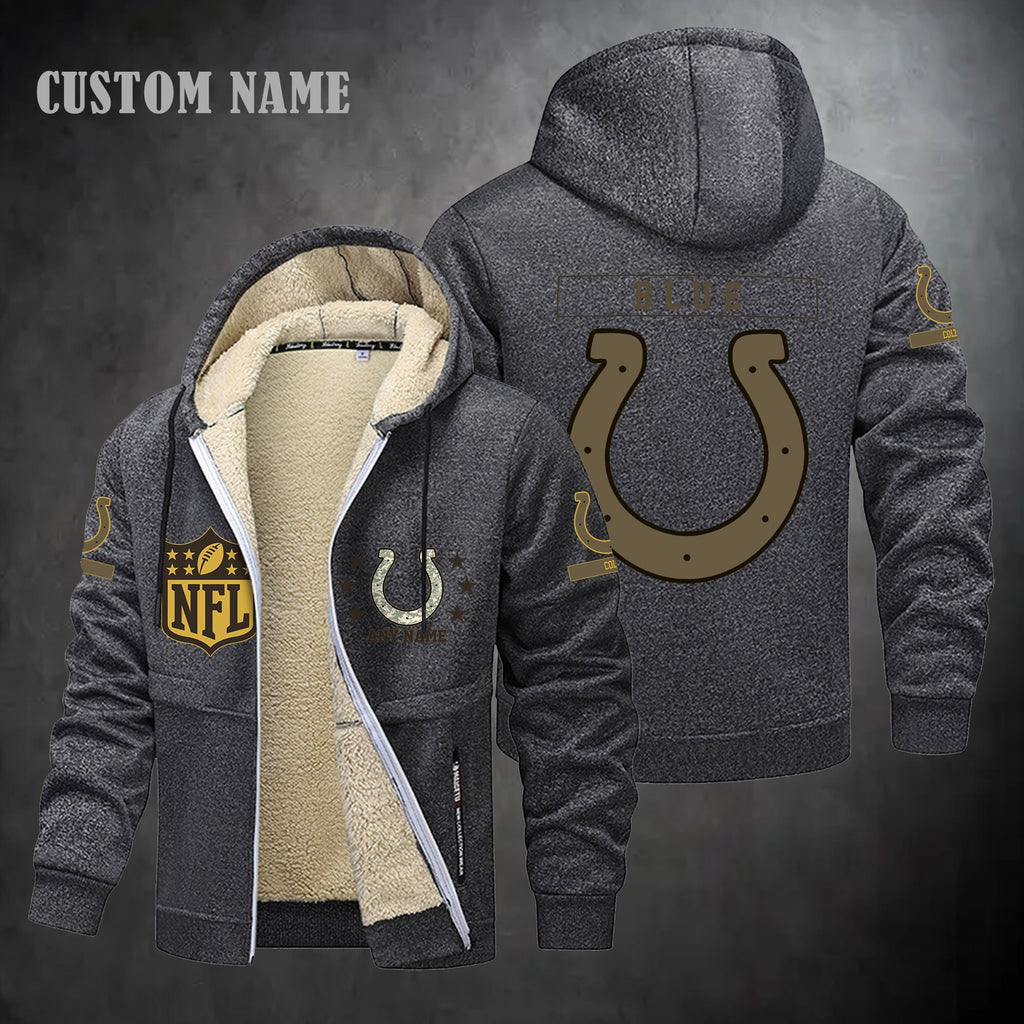 Indianapolis Colts NFL-Lamb Fleece Thick Coat- Custom name 10154094N
