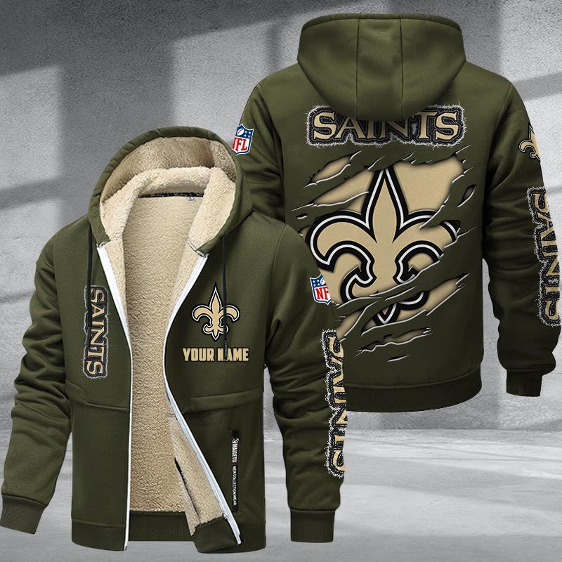 New Orleans Saints DMTZ0376 Premium Sherpa-Lined Winter Hoodie – Personalized Edition