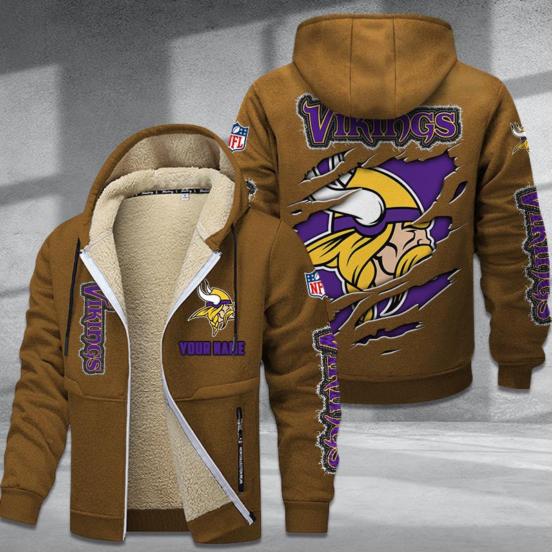 Minnesota Vikings DMTZ0374 Premium Sherpa-Lined Winter Hoodie – Personalized Edition