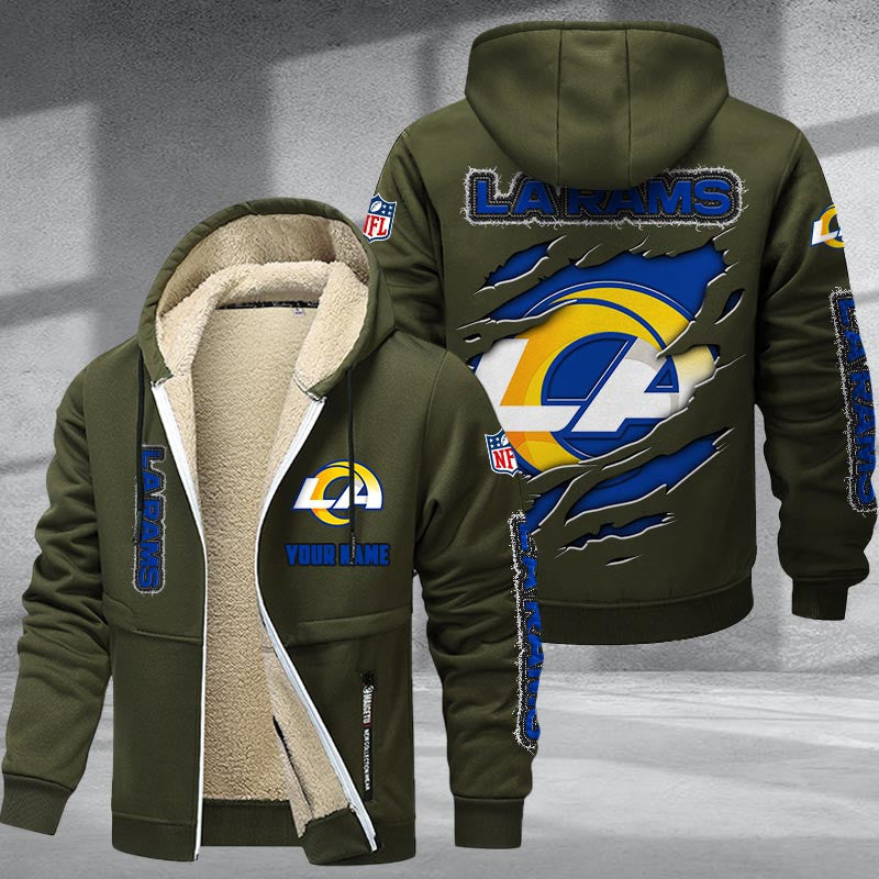 Los Angeles Rams DMTZ0372 Premium Sherpa-Lined Winter Hoodie – Personalized Edition