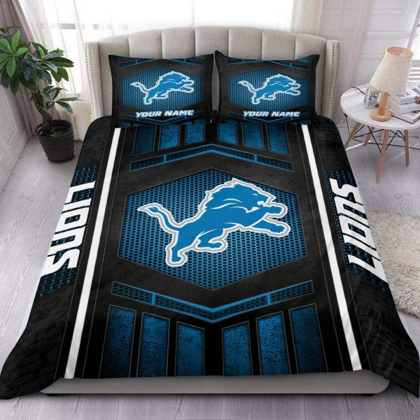 Detroit Lions Personalized Bedding Set Best Gift For Fan BGBED113