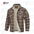 Minnesota Vikings Fleece Flannel Plaid Jacket TG53