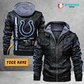 Indianapolis Colts VITC9023 – Premium & Ultra-Thick Leather Jacket with Fleece Hood