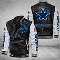 DMHQ0048 Dallas Cowboys Signature Series Leather Jacket — Plush Sherpa Lining