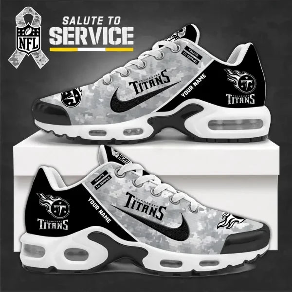 SPTBGTN563-Tennessee Titans Personalized Plus T-N Youth Sneakers