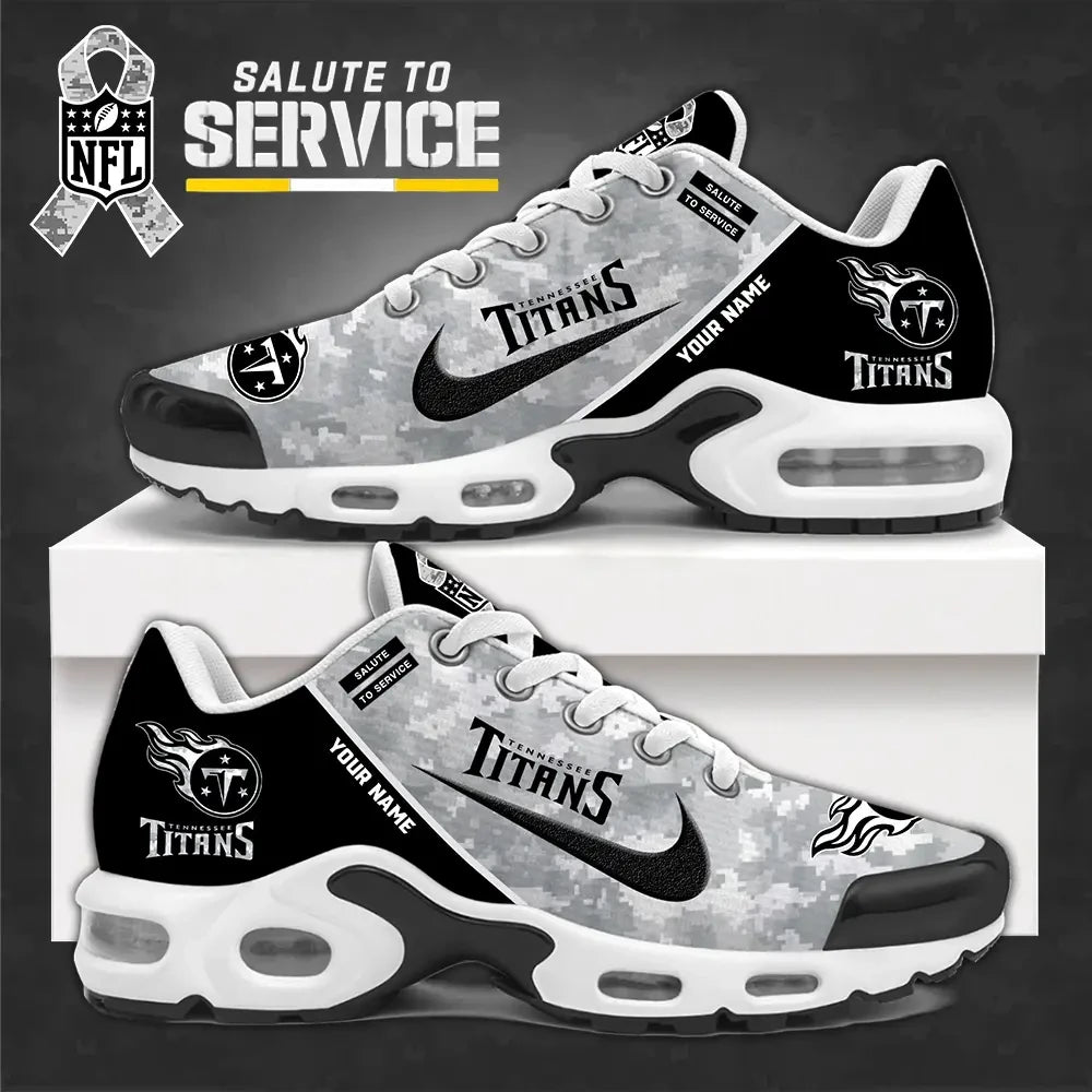 SPTBGTN563-Tennessee Titans Personalized Plus T-N Youth Sneakers
