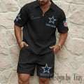 Dallas Cowboys Men’s Waffle Pattern Half Zipper Shirt And Short BSPTWHZSS106
