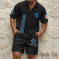 Dallas Cowboys Men’s Waffle Pattern Half Zipper Shirt And Short BSPTWHZSS168