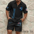 New England Patriots Men’s Waffle Pattern Half Zipper Shirt And Short BSPTWHZSS181
