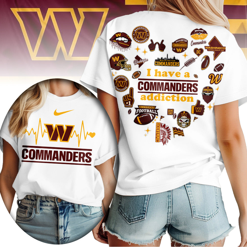Washington Commanders | Premium NFL Heartbeat Fan Spirit 3D Shirt TD020