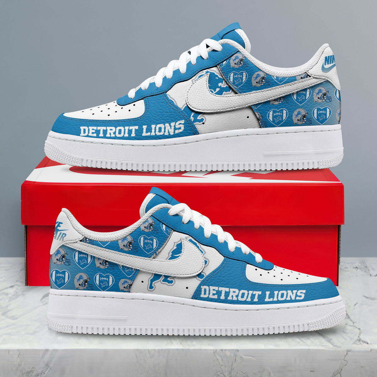 Detroit Lions | Premium NFL Gridiron Classic AF1 Shoes NTH1