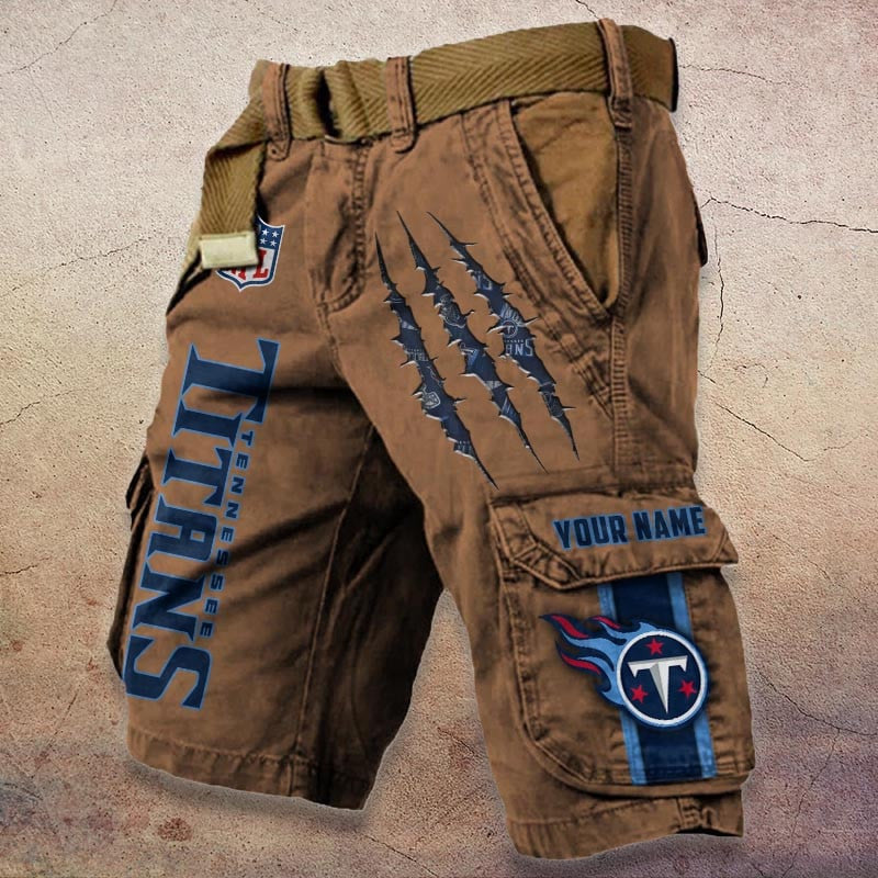 Tennessee Titans Pocket Print Cargo Shorts (Belt Not Included) S9MCS096