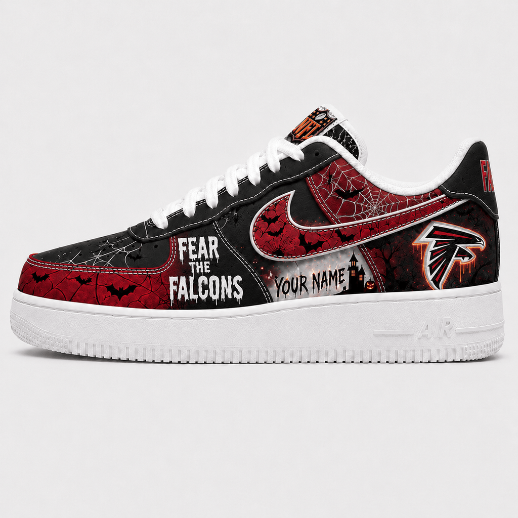 Atlanta Falcons | Premium NFL Fear The Team Halloween AF1 Sneakers - VA32167