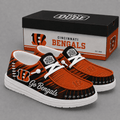 Cincinnati Bengals | Premium NFL Football Field Fan Loafer Shoes - VA33033