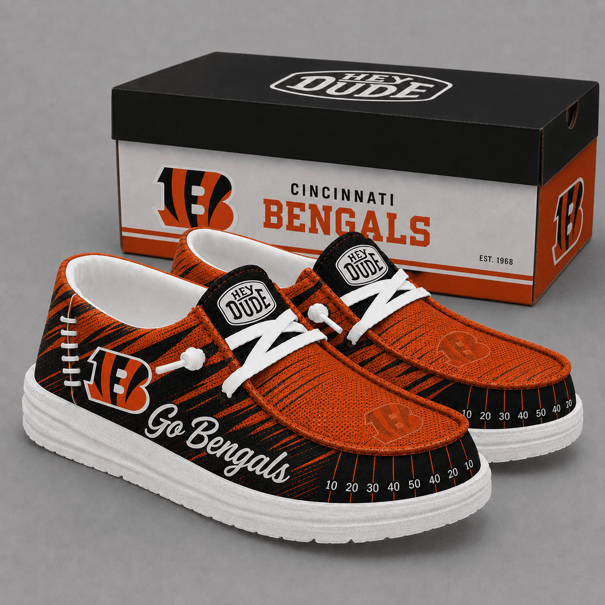 Cincinnati Bengals | Premium NFL Football Field Fan Loafer Shoes - VA33033