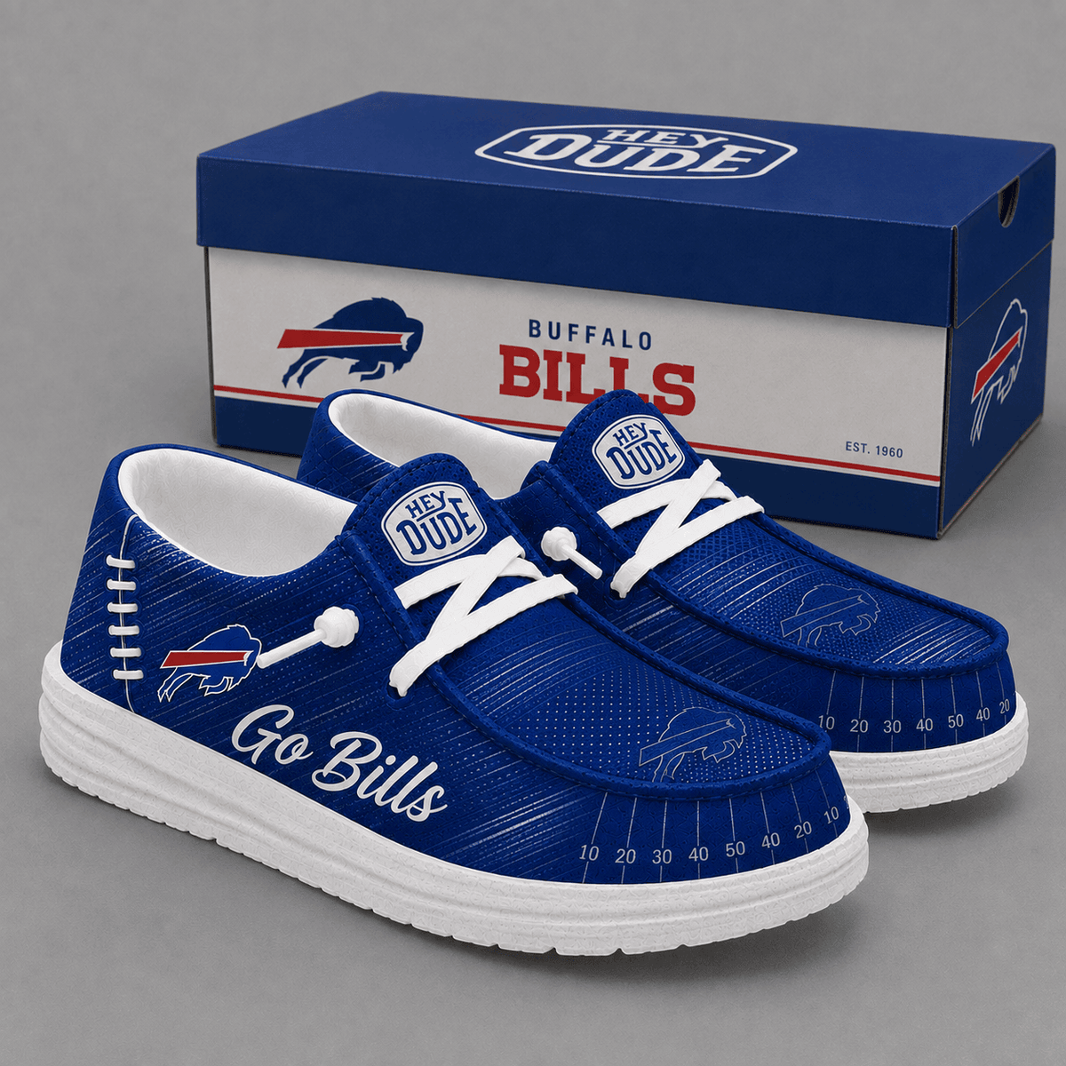 Buffalo Bills | Premium NFL Football Field Fan Loafer Shoes - VA33034