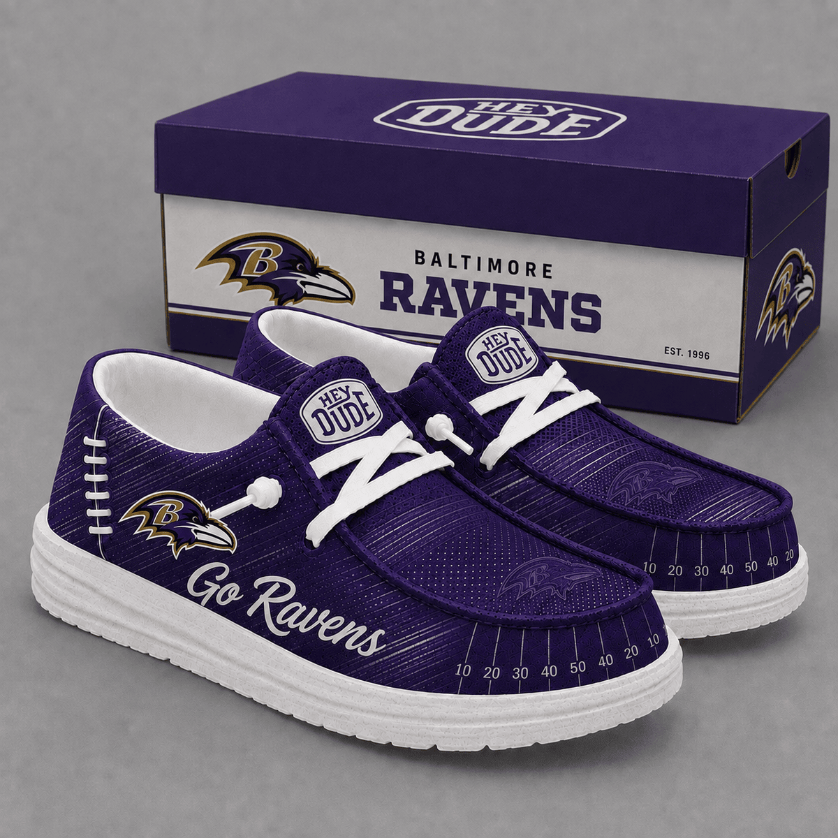 Baltimore Ravens | Premium NFL Football Field Fan Loafer Shoes - VA33031