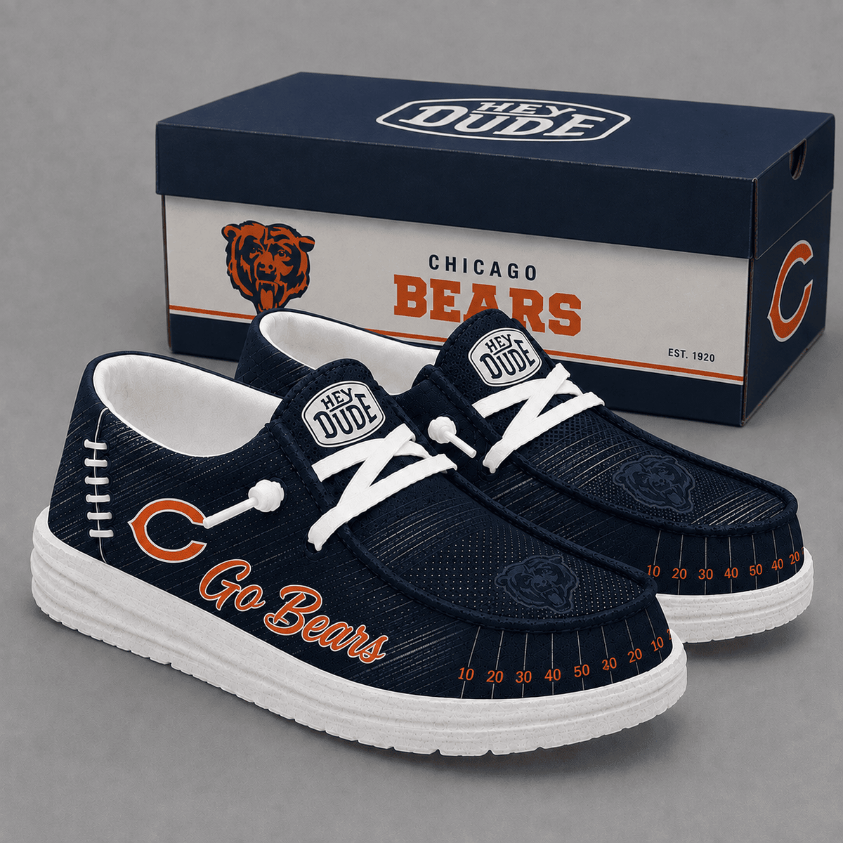Chicago Bears | Premium NFL Football Field Fan Loafer Shoes - VA33030