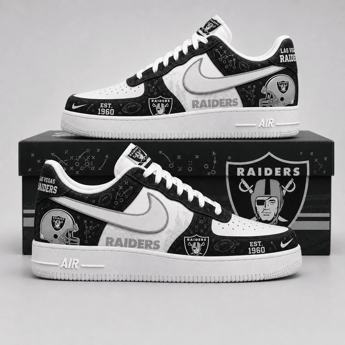 Las Vegas Raiders | Premium NFL Game Ready Fan AF1 Shoes - VA35227
