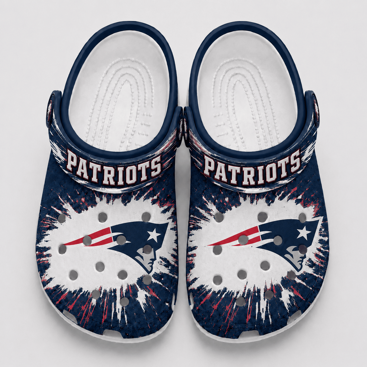 New England Patriots | Premium NFL Splash Burst Fan Crocs VAN228