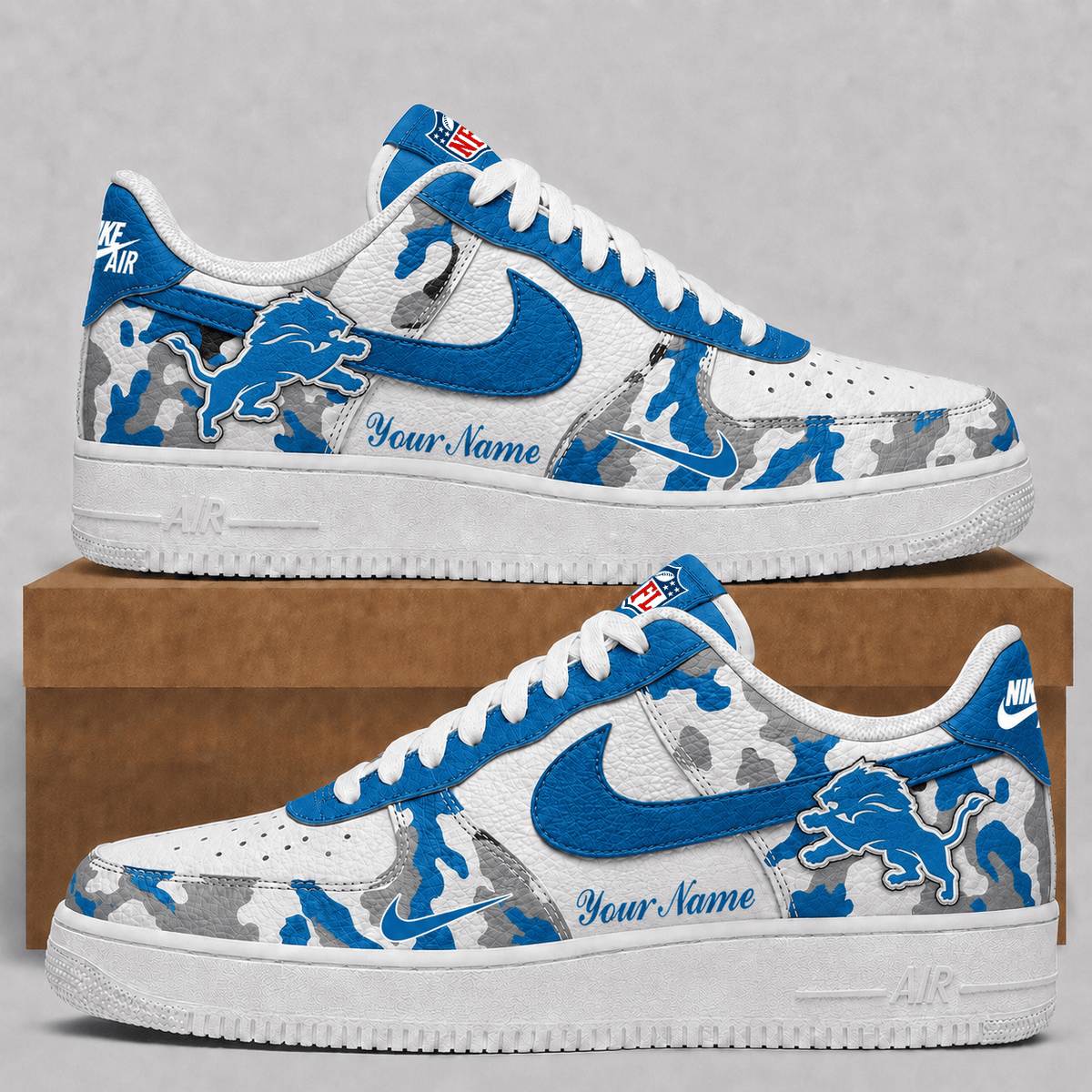 Detroit Lions | Premium NFL Team AF1 Shoes VA901