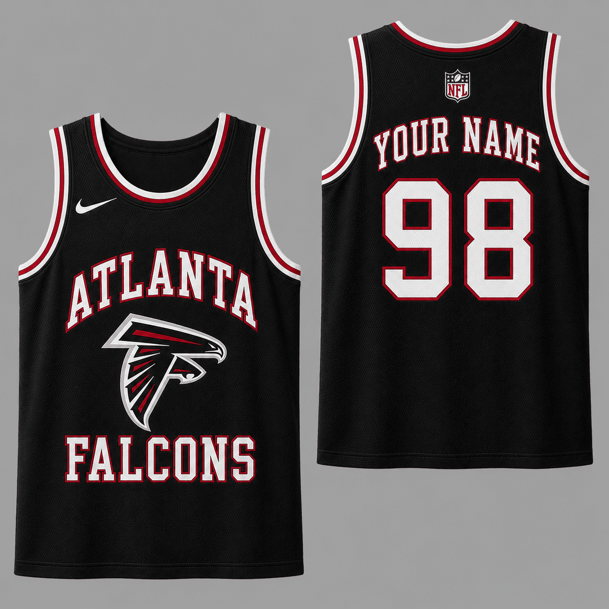 Atlanta Falcons | Premium NFL Personalized Team Custom Name Number Sports Tank Top NDN129