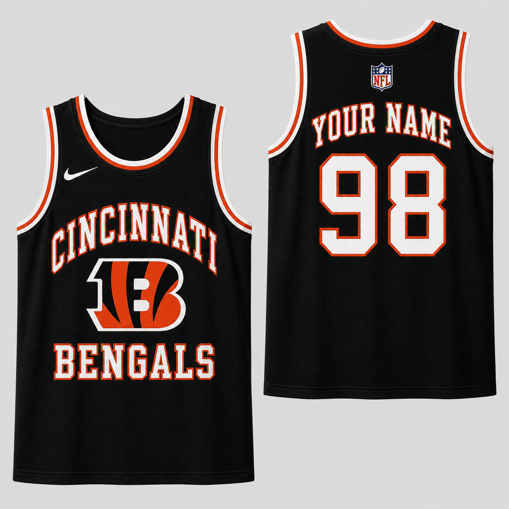 Cincinnati Bengals | Premium NFL Personalized Team Custom Name Number Sports Tank Top NDN108