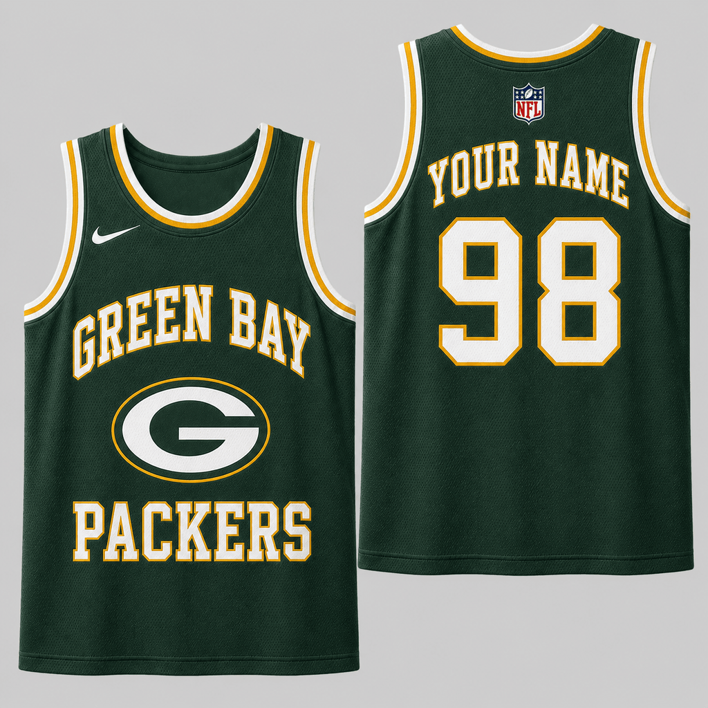 Green Bay Packers | Premium NFL Personalized Team Custom Name Number Sports Tank Top NDN101