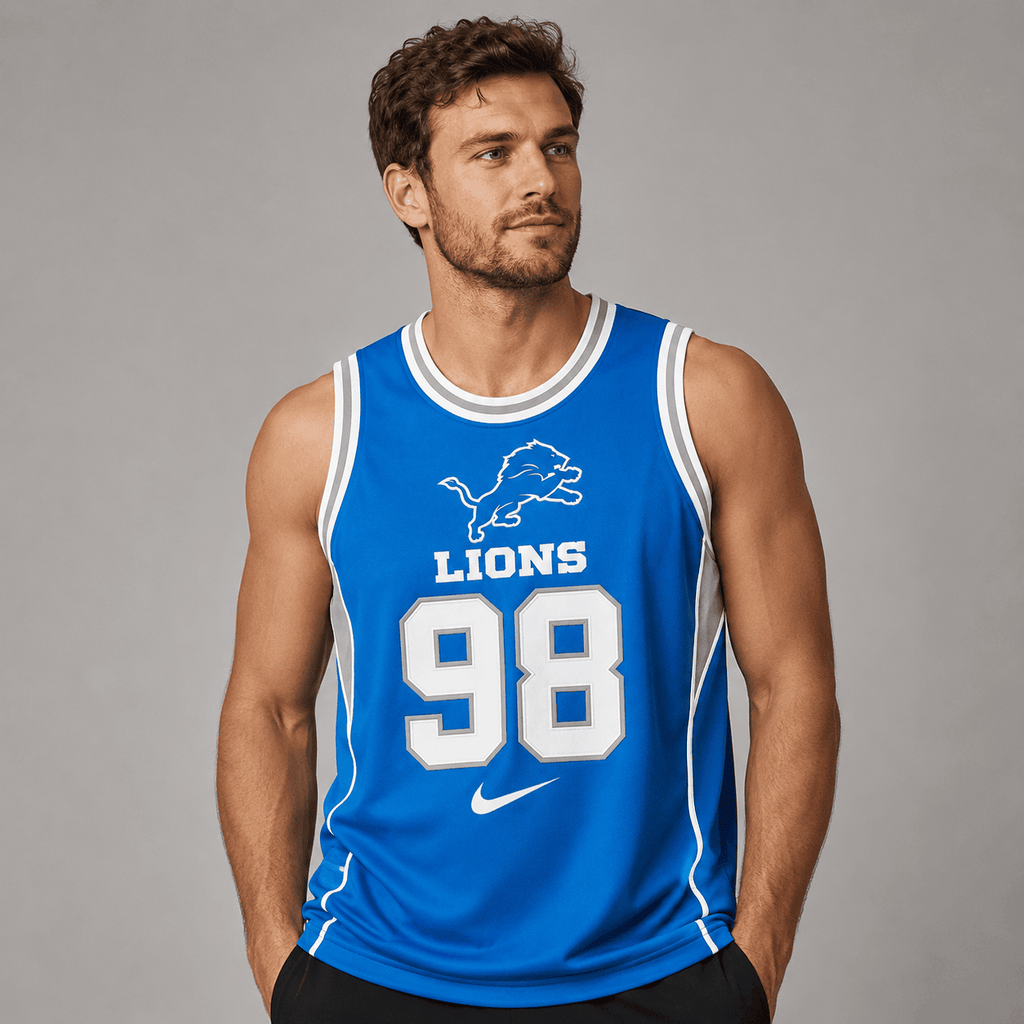 Detroit Lions | Premium NFL Custom Basketball Tank Top For Men And Women NDN