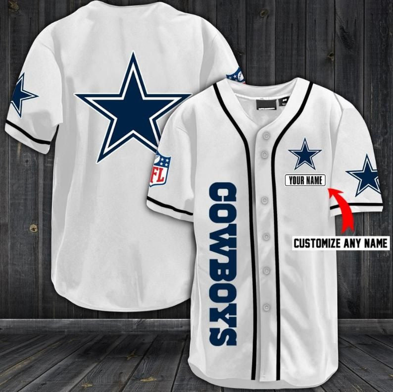Dallas Cowboys Personalized Baseball Jersey Shirt 35