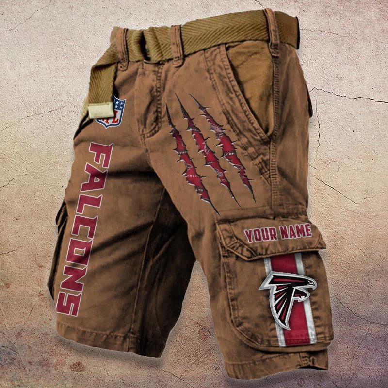 Atlanta Falcons Pocket Print Cargo Shorts (Belt Not Included) S9MCS067