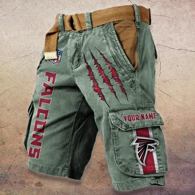 Atlanta Falcons Pocket Print Cargo Shorts (Belt Not Included) S9MCS067