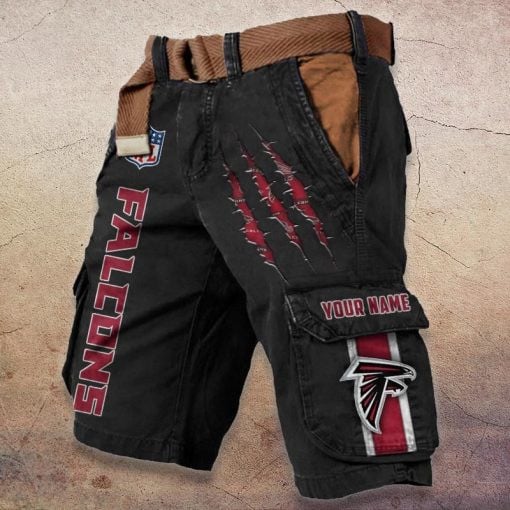 Atlanta Falcons Pocket Print Cargo Shorts (Belt Not Included) S9MCS067