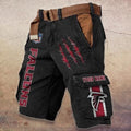 Atlanta Falcons Pocket Print Cargo Shorts (Belt Not Included) S9MCS067