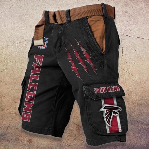 Atlanta Falcons Pocket Print Cargo Shorts (Belt Not Included) S9MCS067