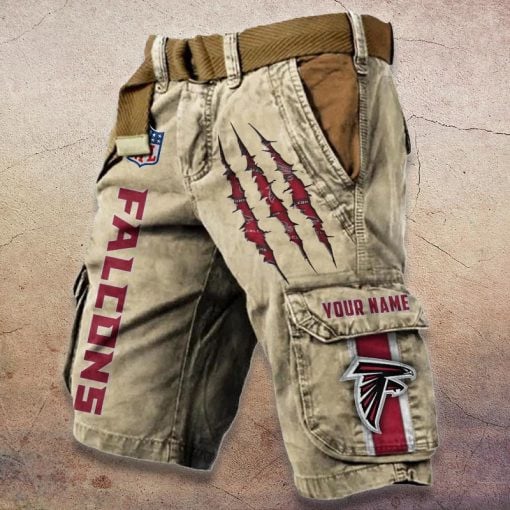 Atlanta Falcons Pocket Print Cargo Shorts (Belt Not Included) S9MCS067