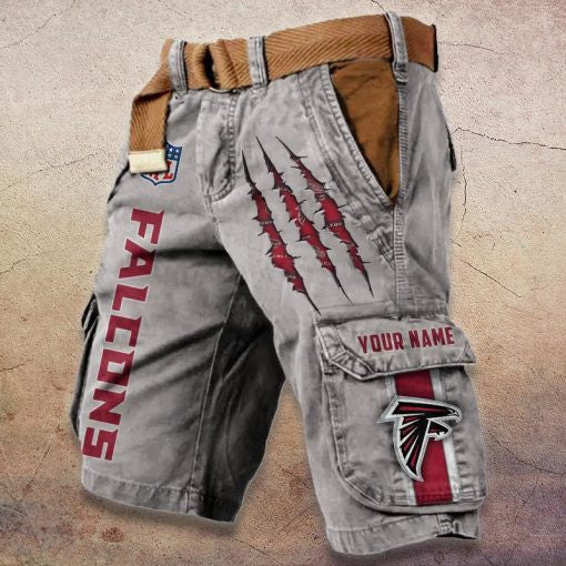 Atlanta Falcons Pocket Print Cargo Shorts (Belt Not Included) S9MCS067