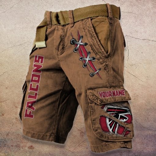 Atlanta Falcons Pocket Print Cargo Shorts (Belt Not Included) S9MCS131