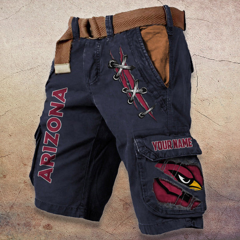 Arizona Cardinals Pocket Print Cargo Shorts (Belt Not Included) S9MCS130