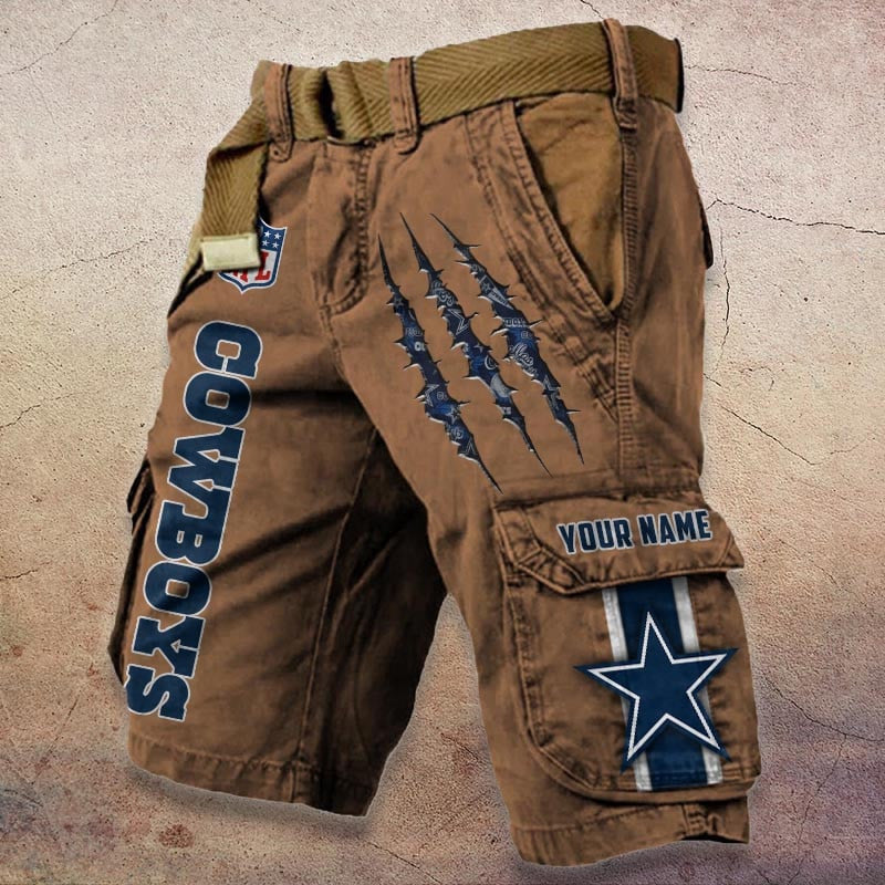 Dallas Cowboys Pocket Print Cargo Shorts (Belt Not Included) S9MCS074