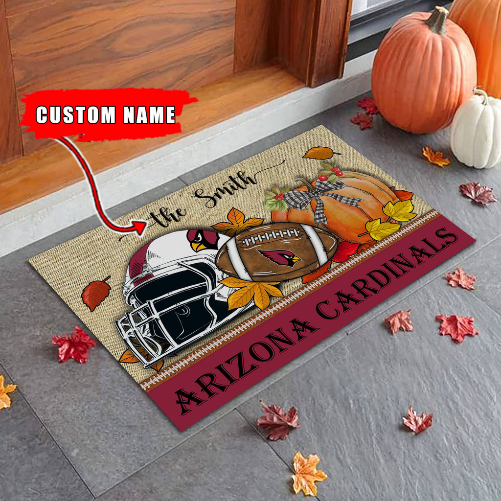 NFL01-Arizona Cardinals Fall Football Doormat - Custom name