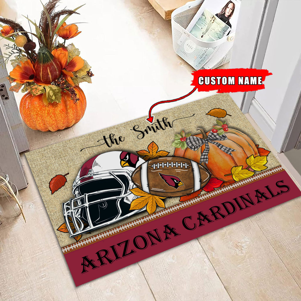NFL01-Arizona Cardinals Fall Football Doormat - Custom name