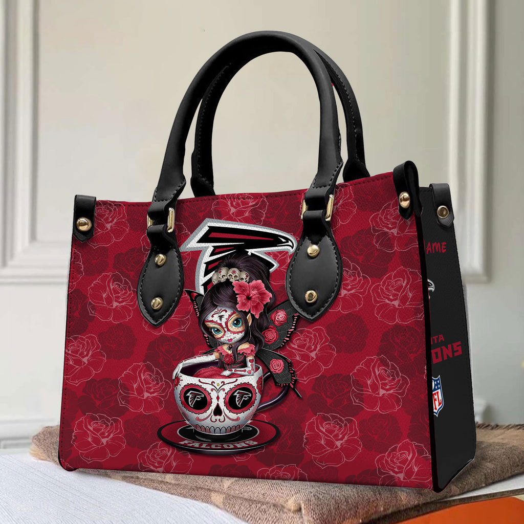 Atlanta Falcons Personalized Leather Hand Bag BB49
