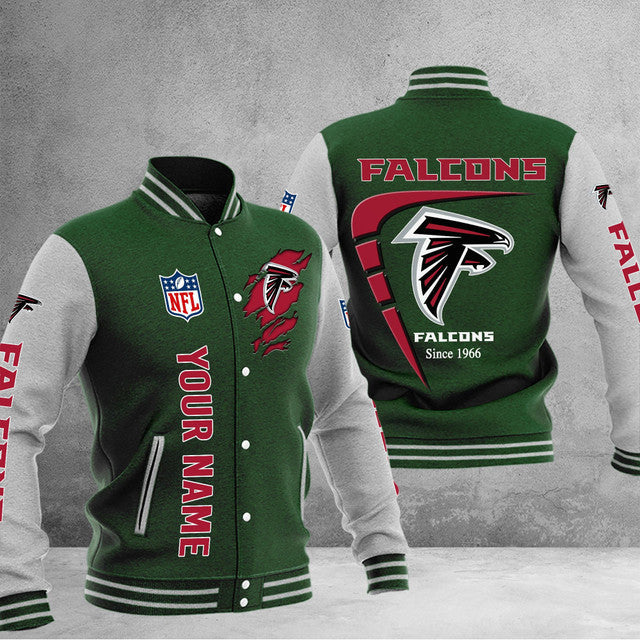 Atlanta Falcons Custom Multicolors Button Jacket CJ58